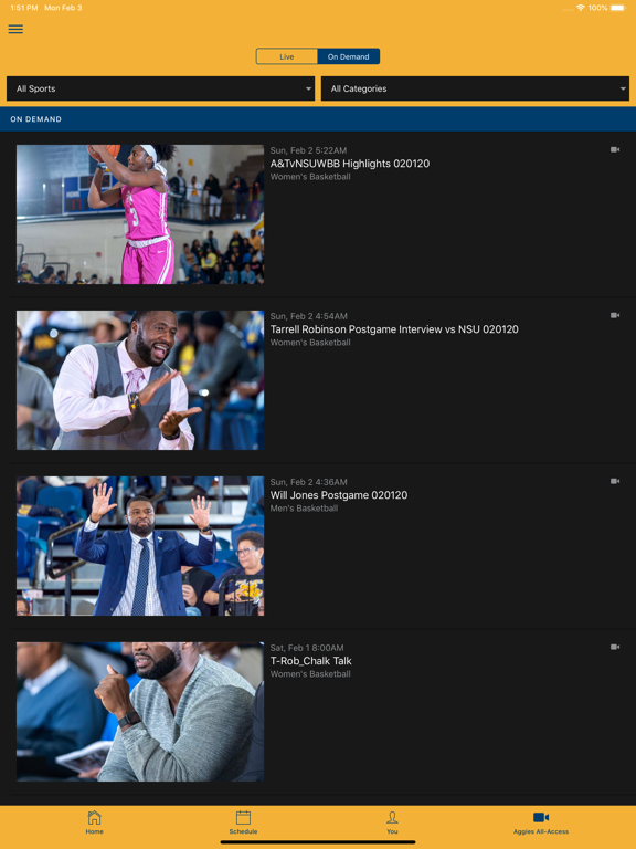 NCATAGGIES iPad screenshot 4 - Sports app