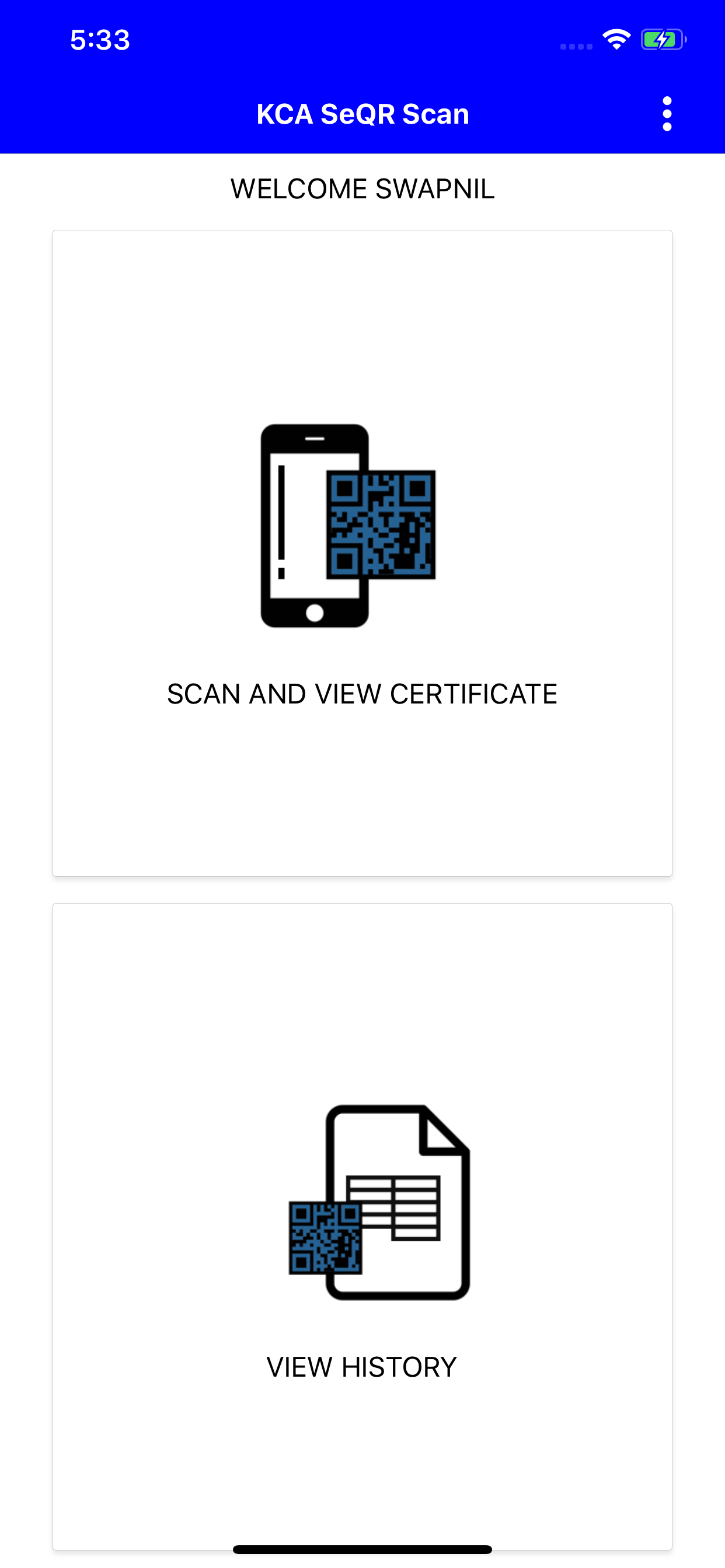 KCA SeQR Scan