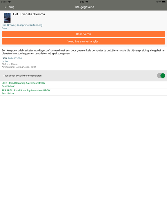 Screenshot #6 pour Biblionet Groningen