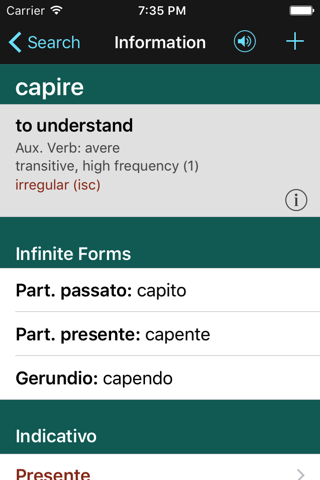 Italian Verbs & Conjugation screenshot 3