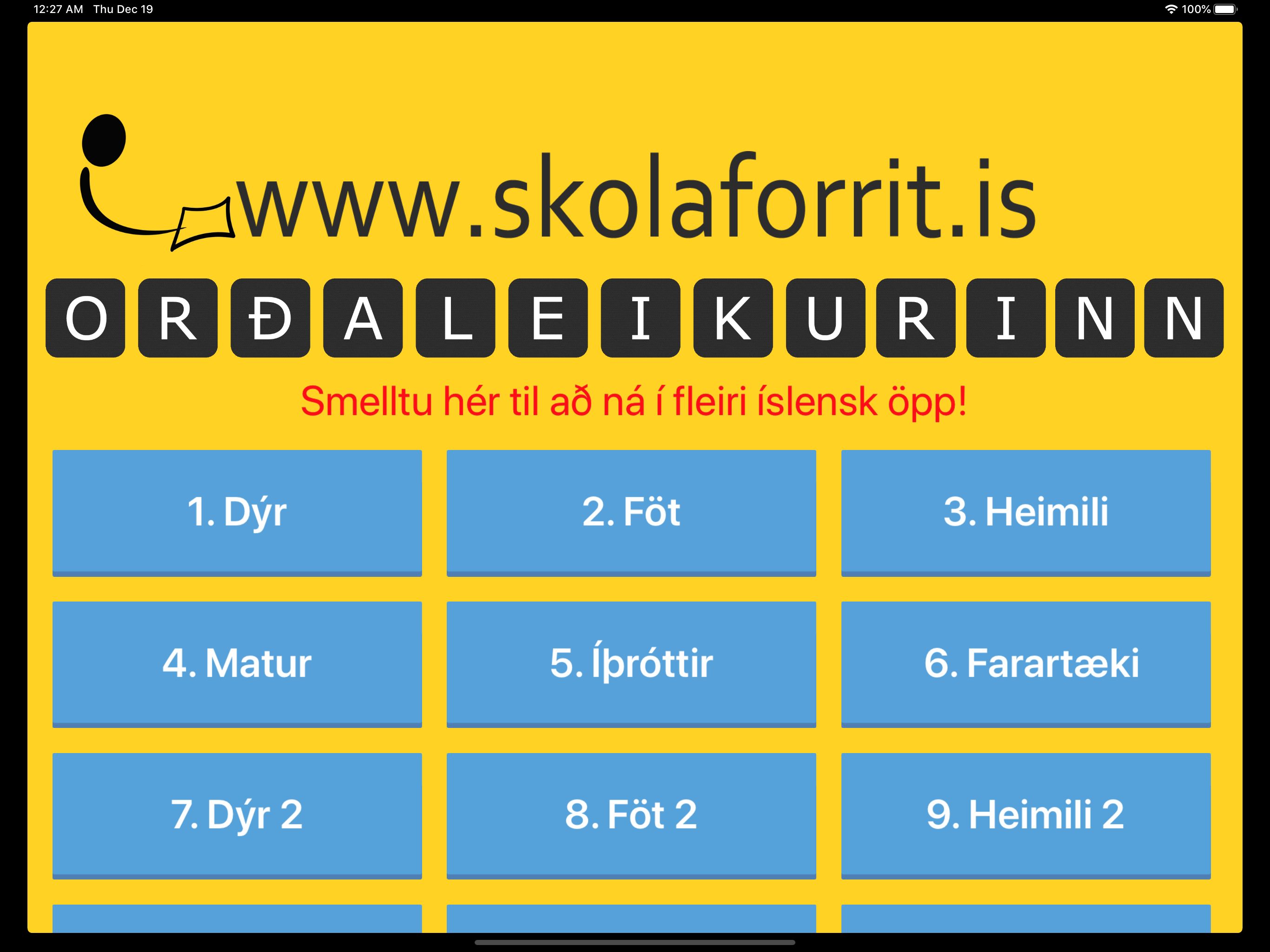 Orðaleikurinn
