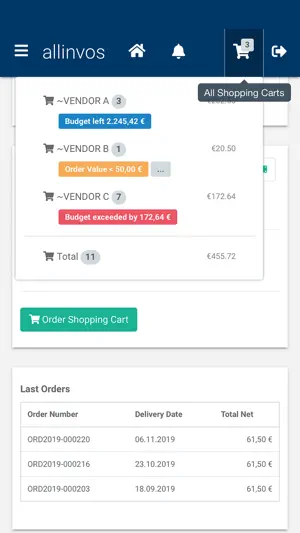 allinvos Order screenshot 1
