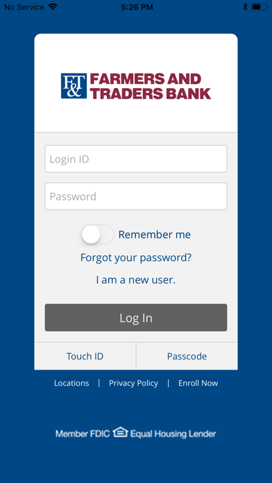 Farmers & Traders Bank Mobile Screenshot 1 - AppWisp.com Farmers & Traders Bank Mobile Screenshot 1 - AppWisp.com