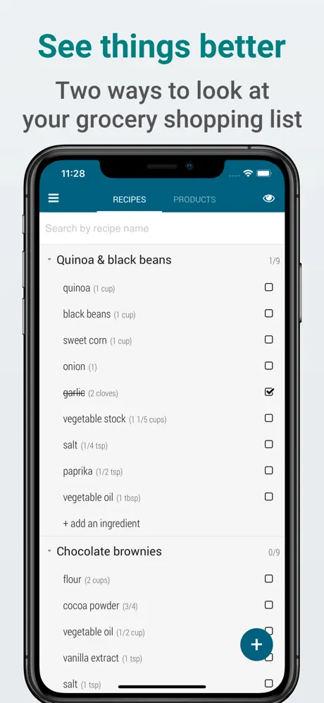 PivotList - grocery shopping