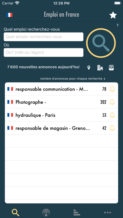 Screenshot #1 pour Recherche emploi - TapJobs