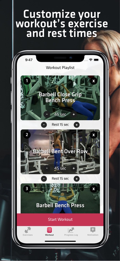 Gym HIIT Workout For Women app screenshot 3