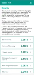 Cancer Risk Calculator screenshot #3 for iPhone