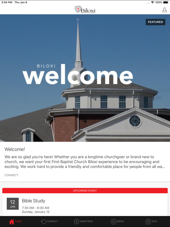 First Baptist Biloxi iPad screenshot 1 - Lifestyle app