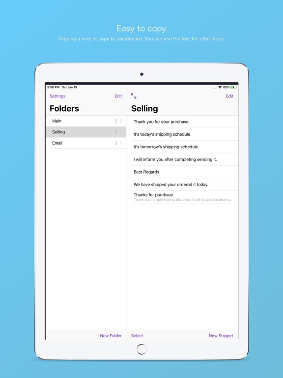 Screenshot #4 pour Snippet Notes