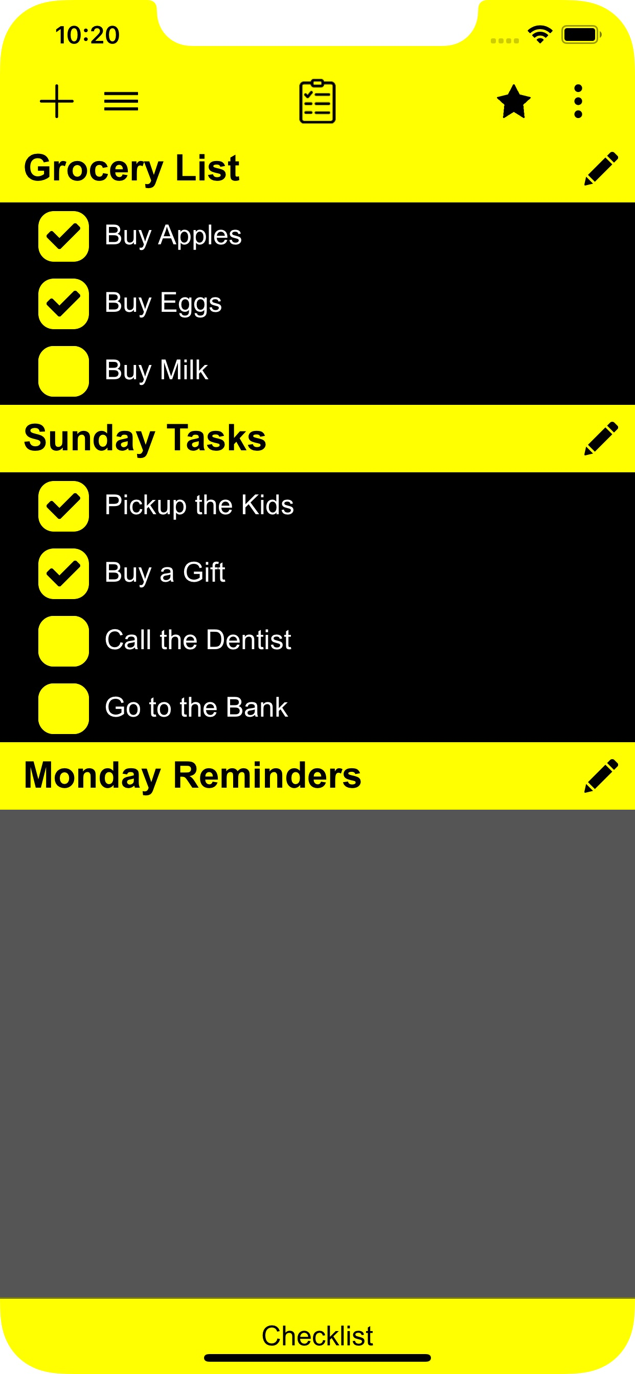 Checklist screenshot 3