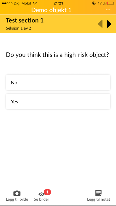 Screenshot #1 pour RiskAudit - For brannvesen