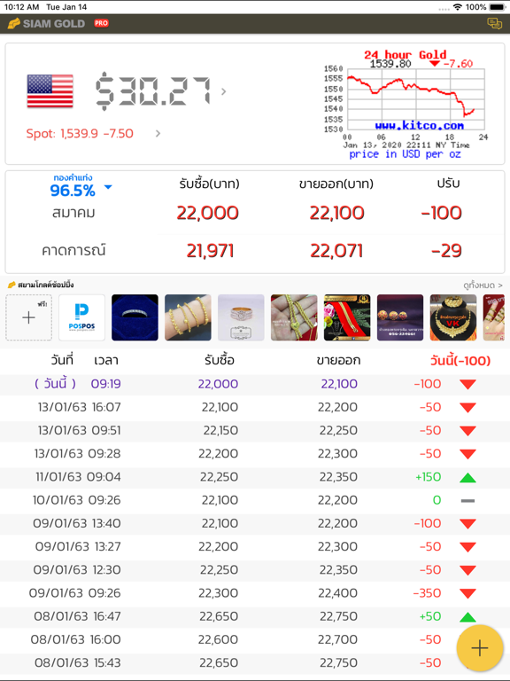 ราคาทองวันนี้ SiamGoldのおすすめ画像1