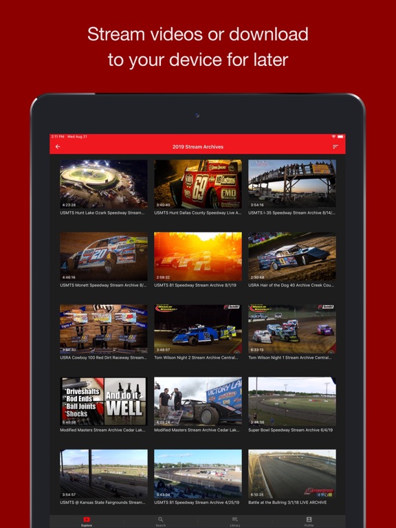 RacinDirt TV iPad screenshot 4 - Sports app