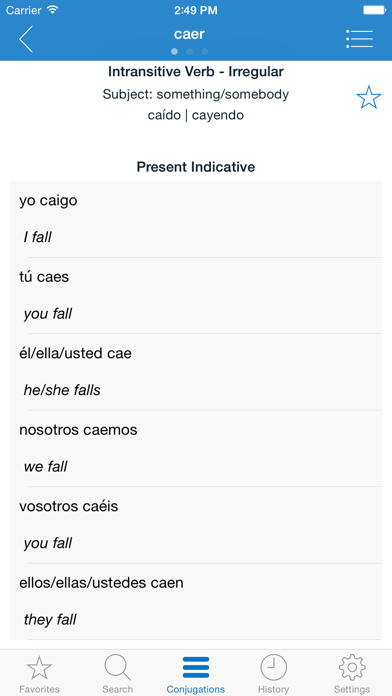English-Spanish Verb Conjugator screenshot 3