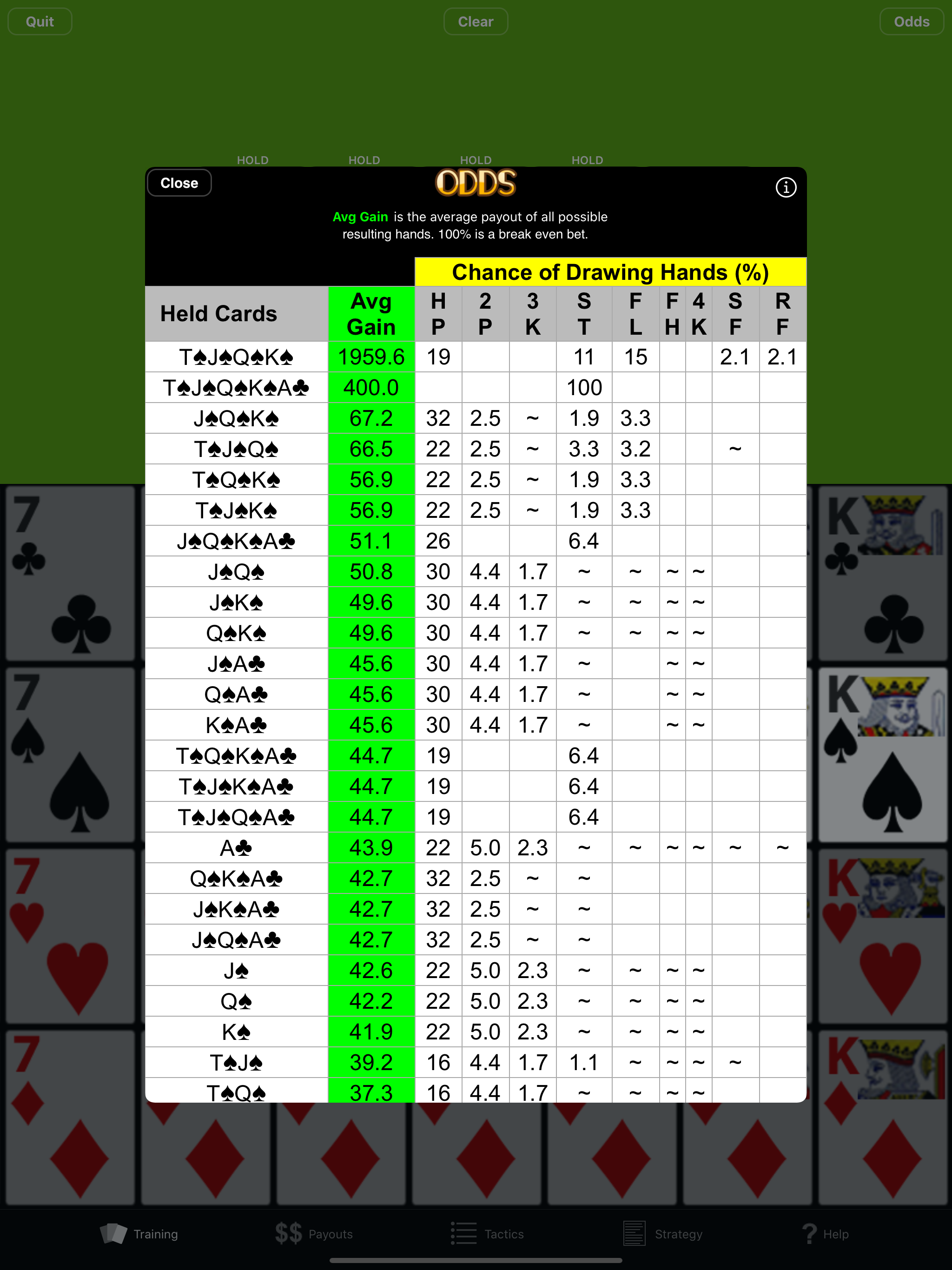 Video Poker Trainer