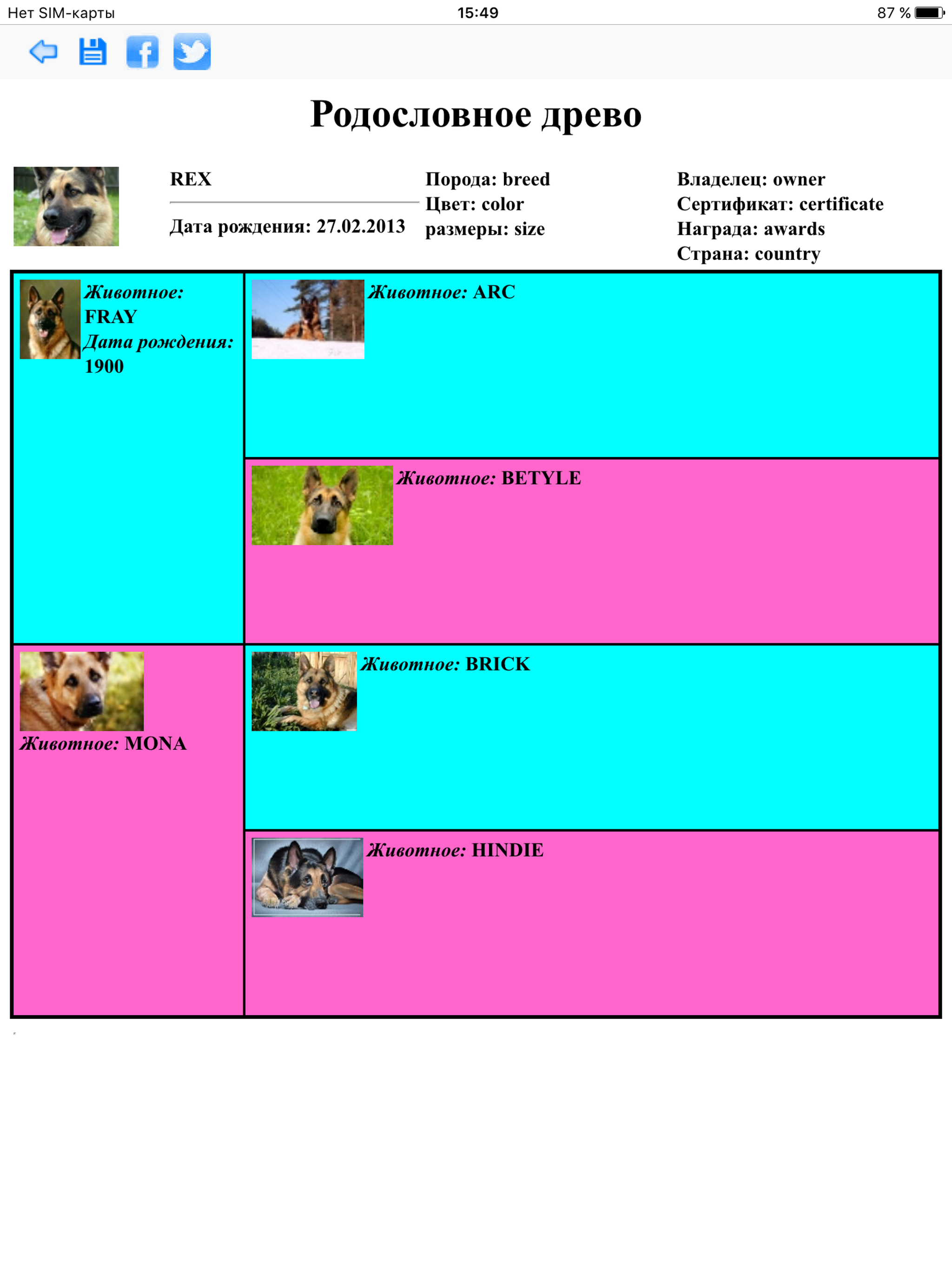 Pedigree of the Animal screenshot 8