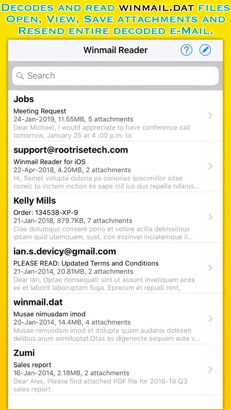 Winmail Reader screenshot 1 of 4