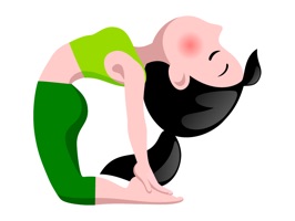 This sticker packs contains 19 medium sized stickers of a young woman in various yoga poses