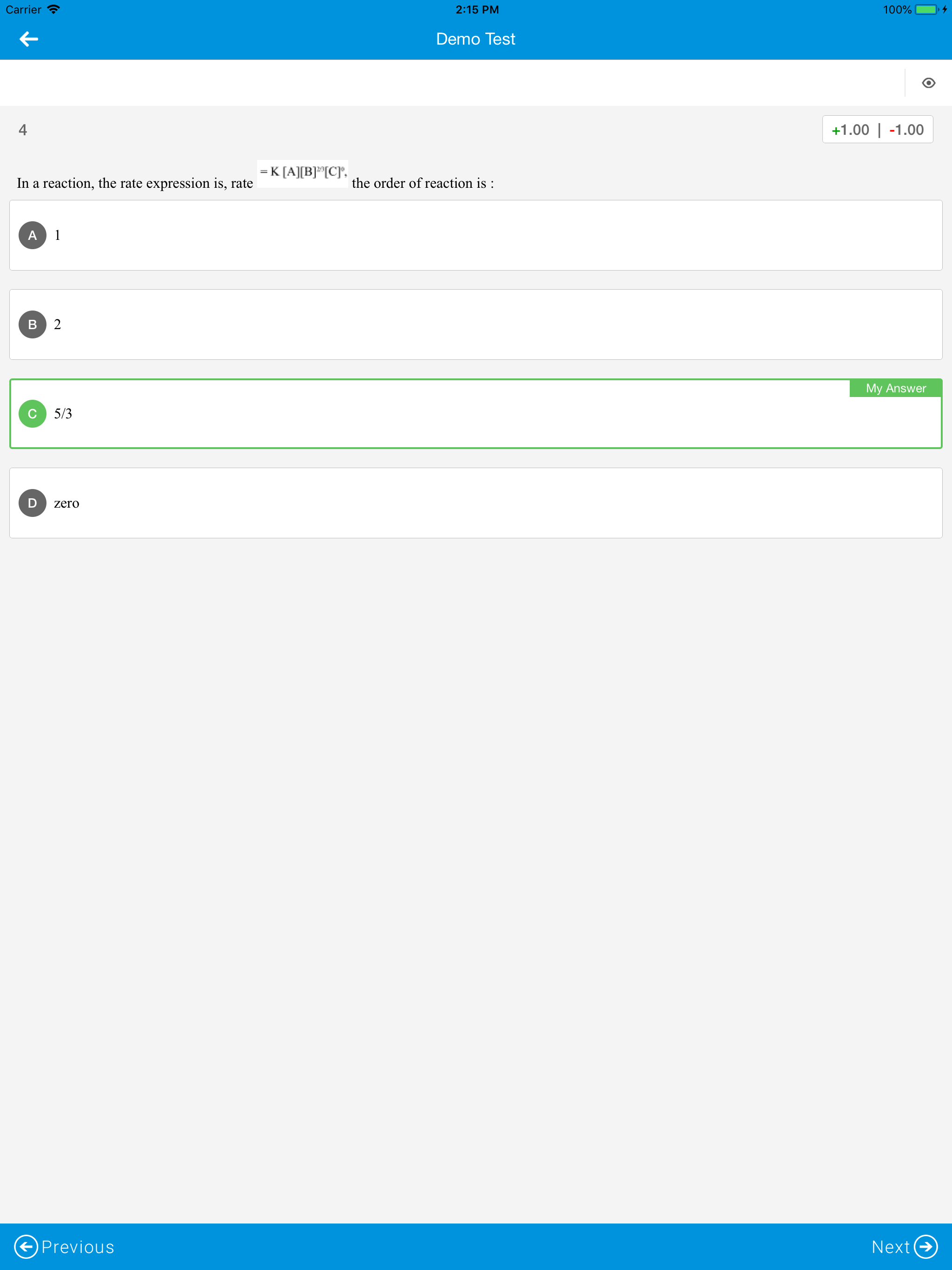 DRA e-exam screenshot 13