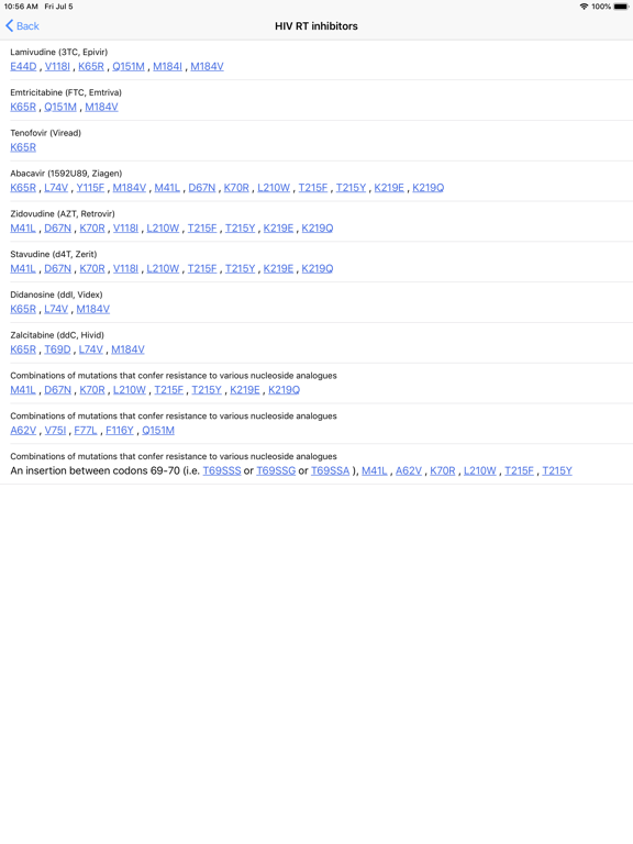Screenshot #6 pour HIV&Hepatitis Drug Guide