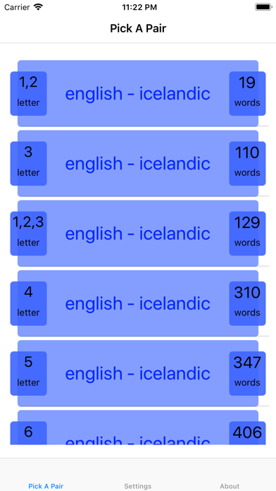 PickAPair Icelandic - English Screenshot