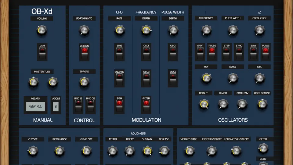 Capture d'écran de OB-Xd AUv3 Synth sur iPhone 1
