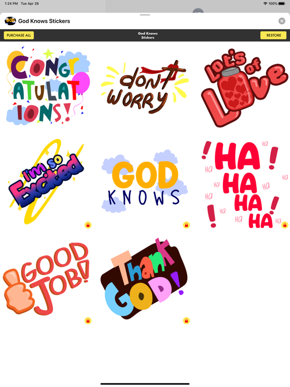 Screenshot #2 for God Knows Stickers