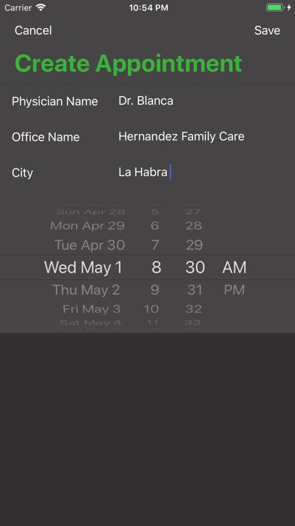 Medical Appointment Cards