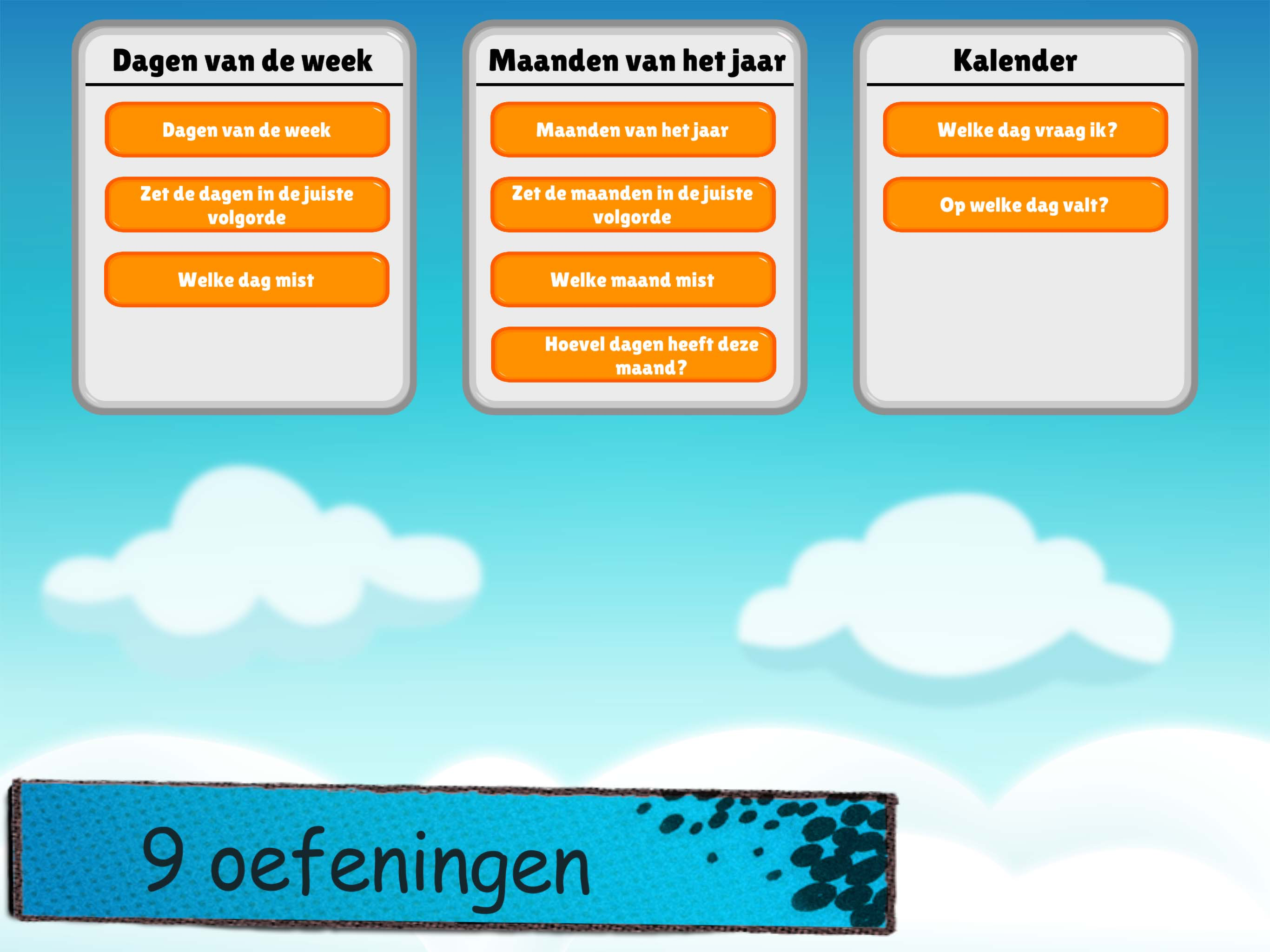 Leer de dagen en maanden