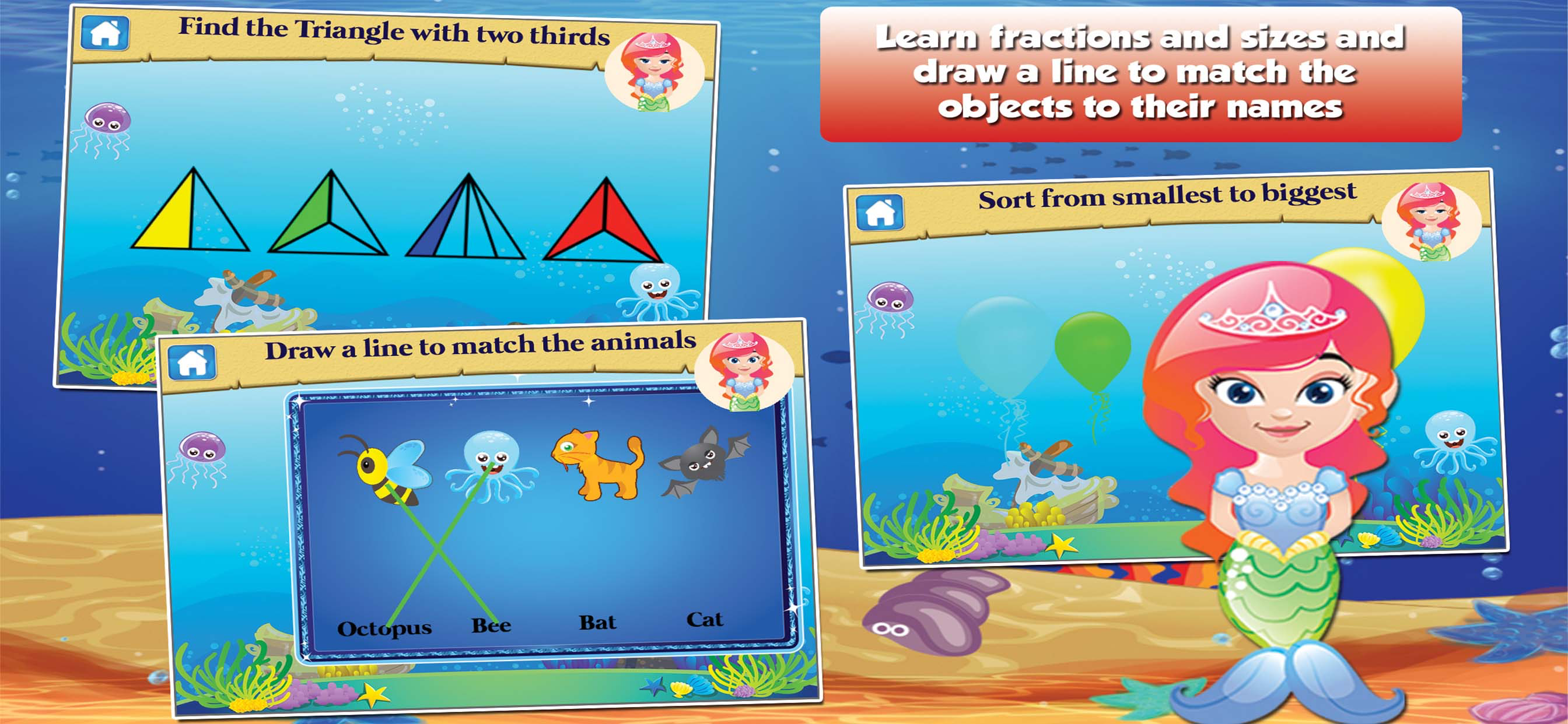 Mermaid Princess Grade 1 Games screenshot 3