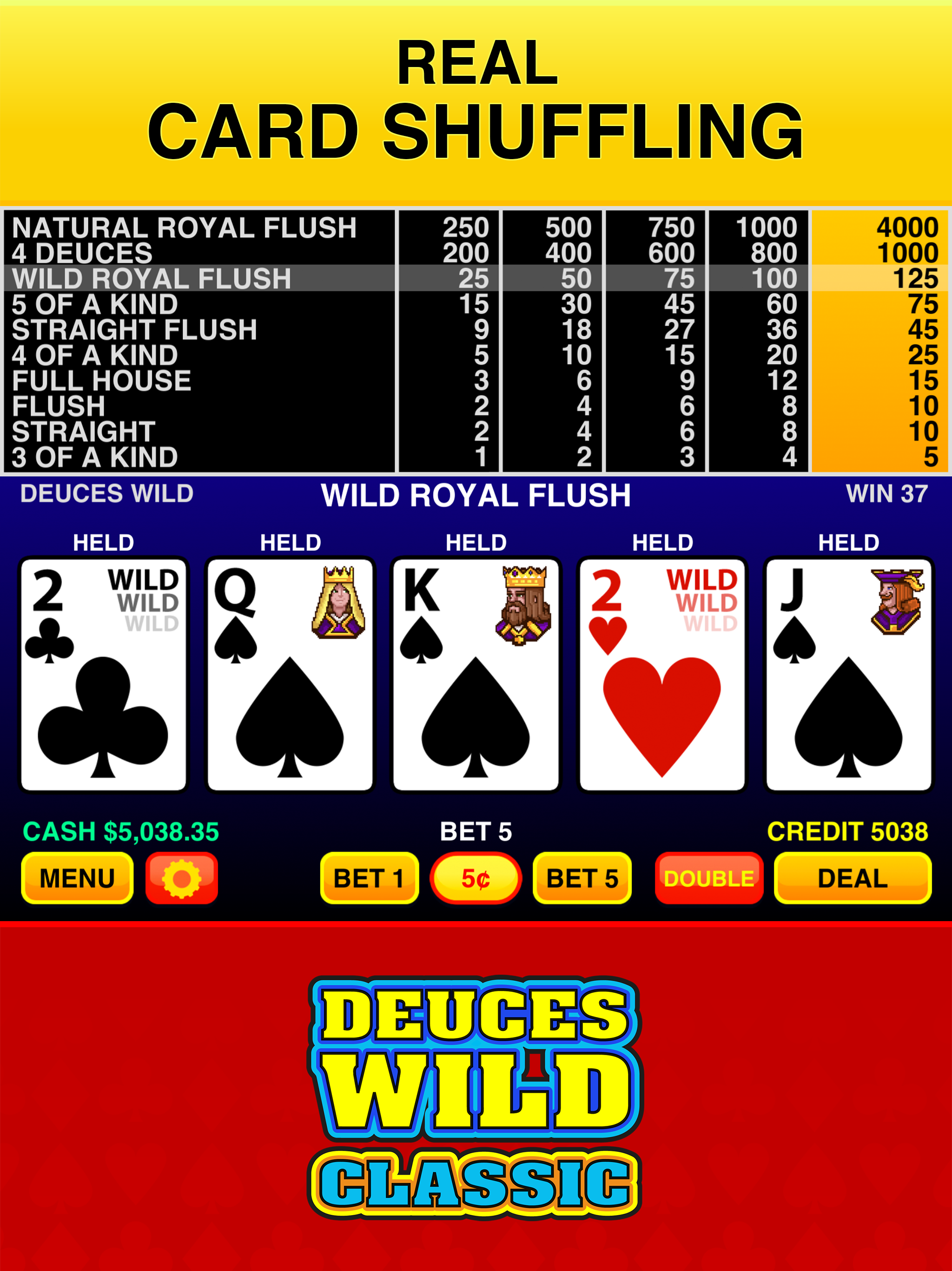 Deuces Wild Casino Video Poker screenshot 8