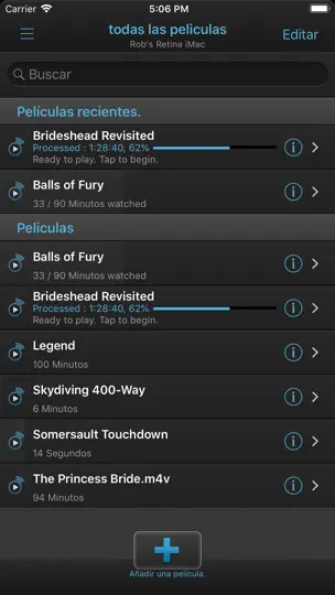 Captura de pantalla de VLC Streamer Pro en iPhone 1