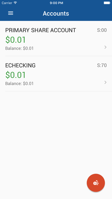 ECSFCU Mobile Screenshot