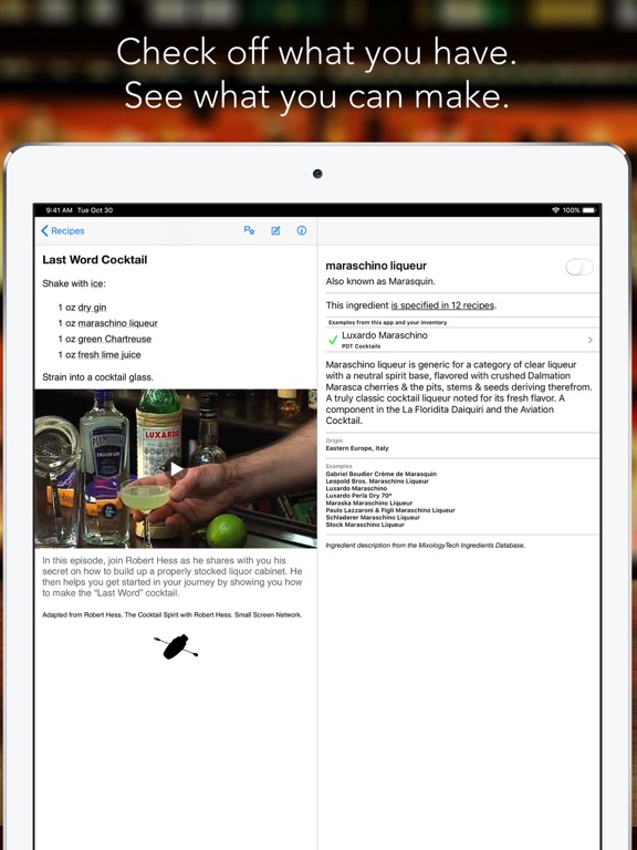 Shaken and Stirred iPad screenshot 4 - Food & Drink app