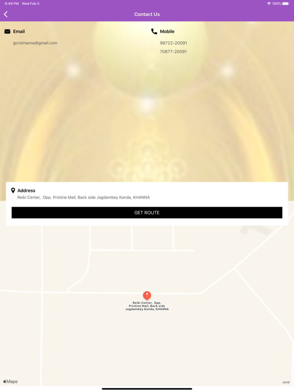 Gopi Chand Reiki Center (GCRC) iPad screenshot