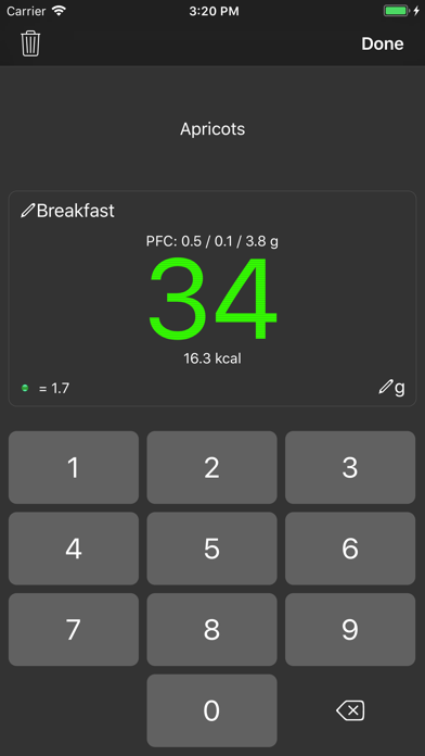 Noco Calories Screenshot