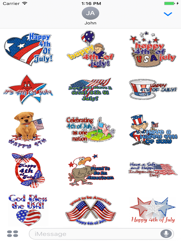 Screenshot #4 pour 4th Of July GIF Stickers