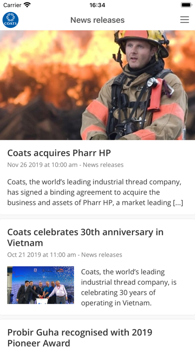 Coats Link Screenshot