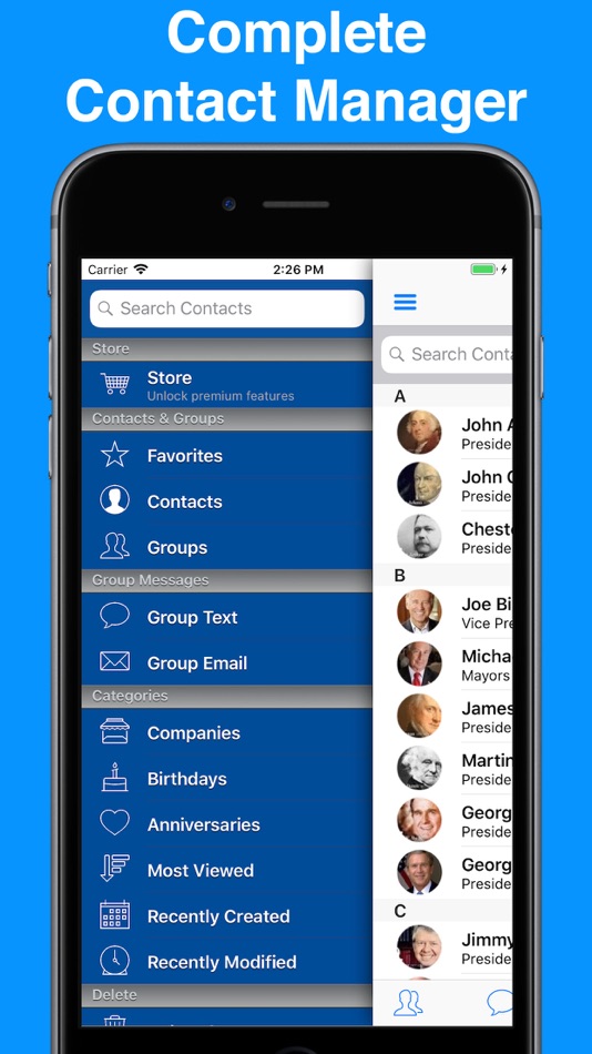 #1. A2Z Contacts - Group Text App (iOS) 게시자: Playa Apps