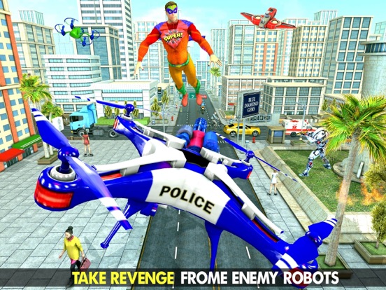 Screenshot #6 pour Police War Drone Robot Game
