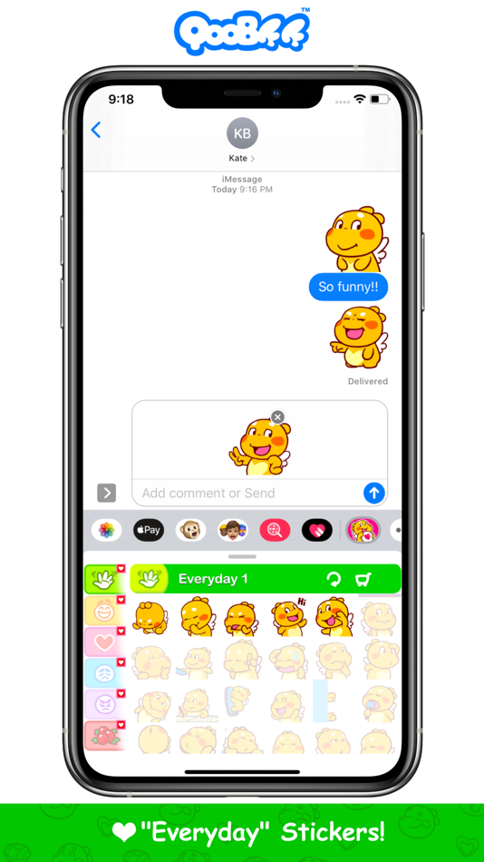 #1. QooBee Agapi Stickers (iOS) โดย: sticker overload