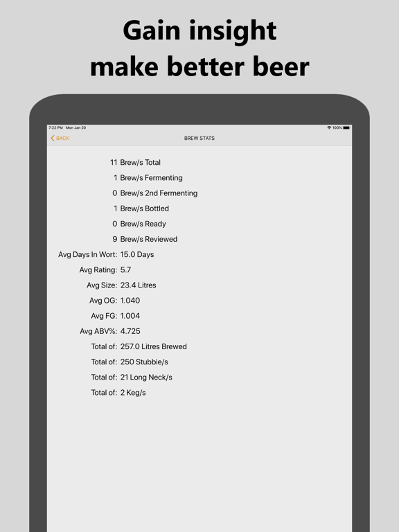 Brew Tracker iPad screenshot 5 - Productivity app