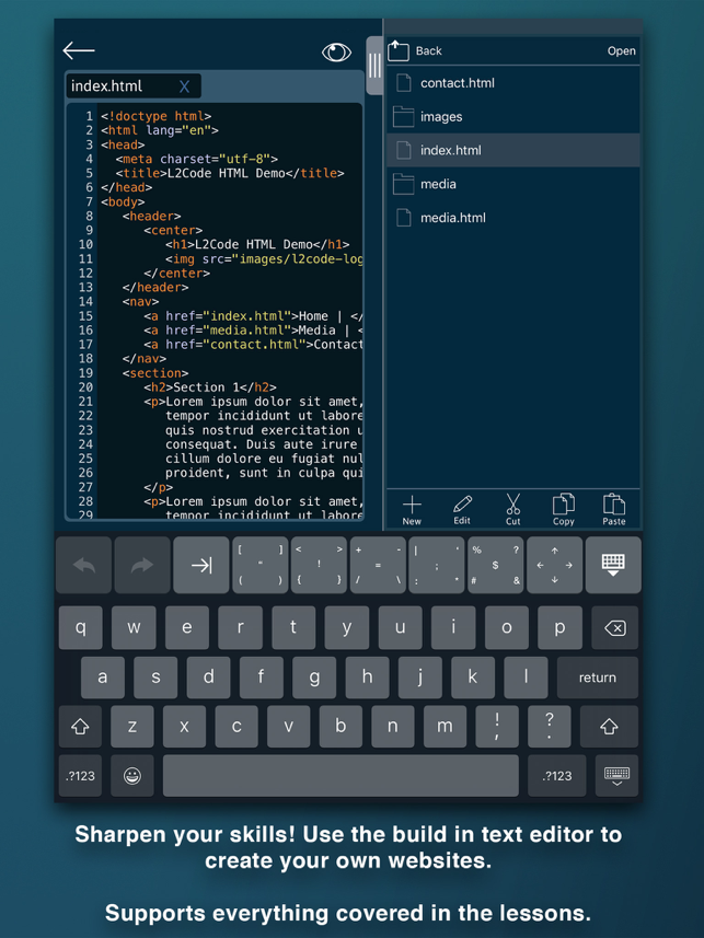 ‎L2Code HTML Screenshot