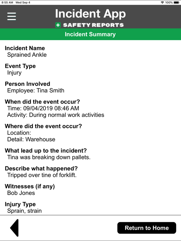 Safety Incident Reports | SR iPad screenshot 7 - Business app