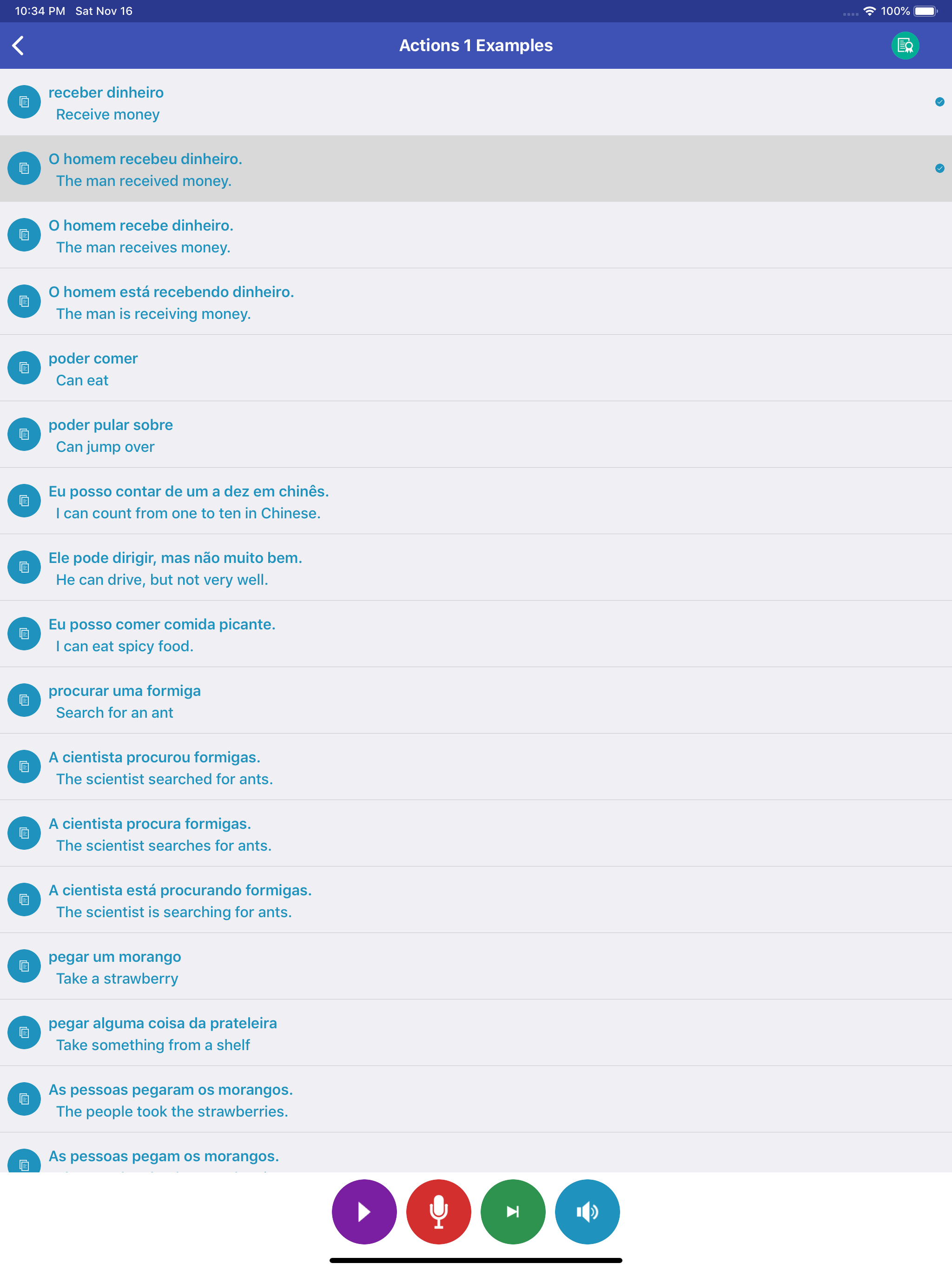 Learn Portuguese Daily screenshot 14