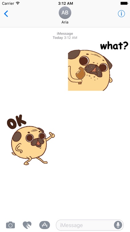 Animated Funny Chubby Pug Dog