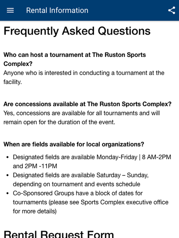 Screenshot #6 pour Ruston Sports Complex App