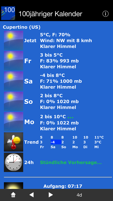 100jähr. Kalender+Bauernregeln Screenshot