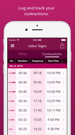 Game screenshot Labor Signs Contraction Timer apk