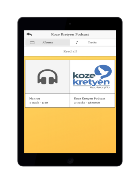 Koze Kretyen iPad screenshot 6 - Music app